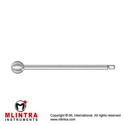 Doyen Spherical Burr Long Borchardt Shaft Stainless Steel, Diameter 14.0 mm Ø